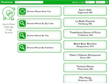 Tablet Screenshot of menulizard.com